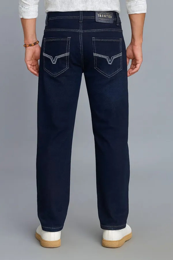 Dark_Blue_Cotton_Blend_Straight_Fit_Jeans_For_Men