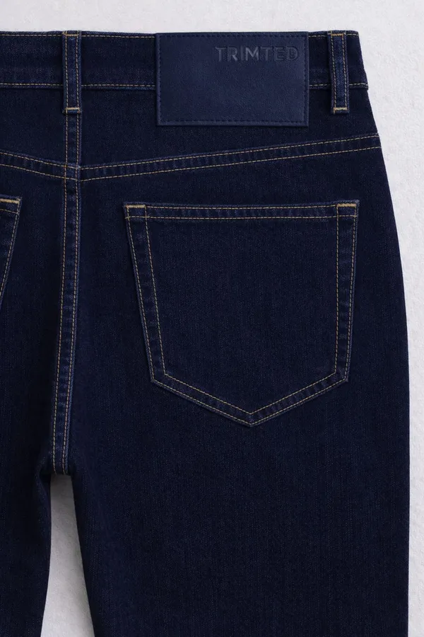Dark_Blue_Denim_Flared_Fit_Bootcut_Jeans_For_Men