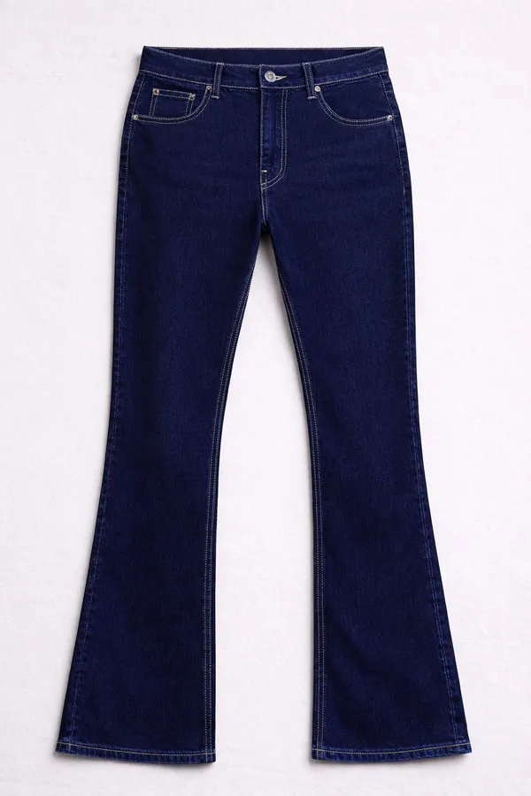Dark_Blue_Denim_Flared_Fit_Bootcut_Jeans_For_Men