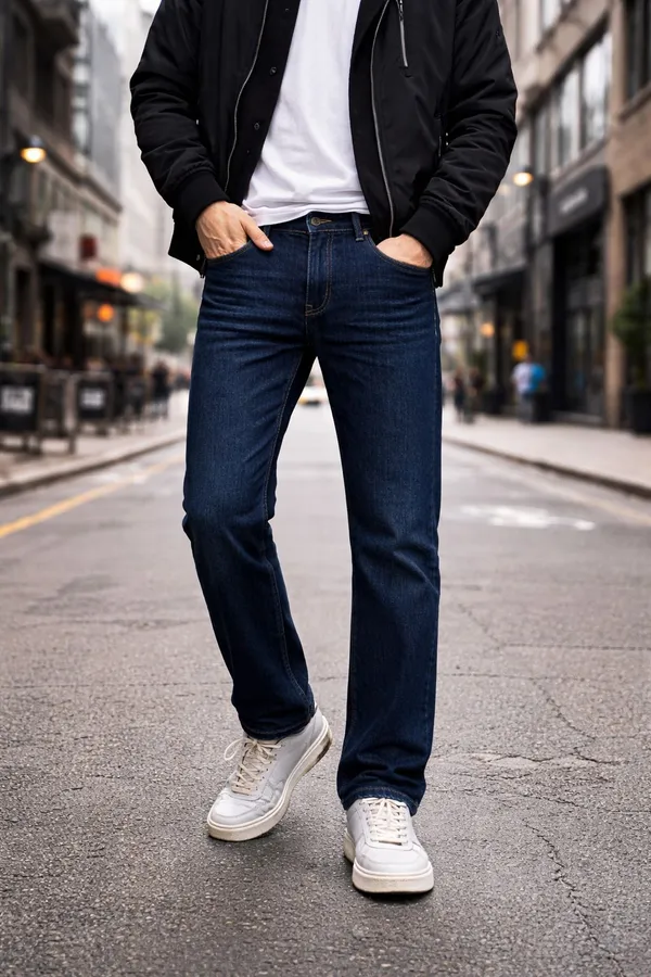 Dark_Blue_Cotton_Blend_Straight_Fit_Jeans_For_Men
