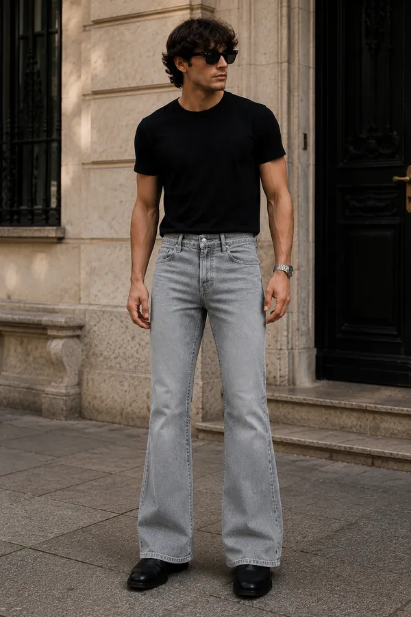 TRIMTED_Shadow_Grey_Bootcut_Jeans