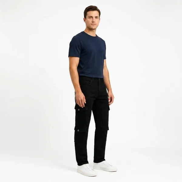Black_Cotton_Blend_Comfort_Fit_Cargos_For_Men