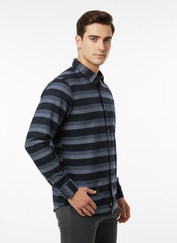 Navy_Blue_And_Grey_Blended_Cotton_Shirt_For_Men