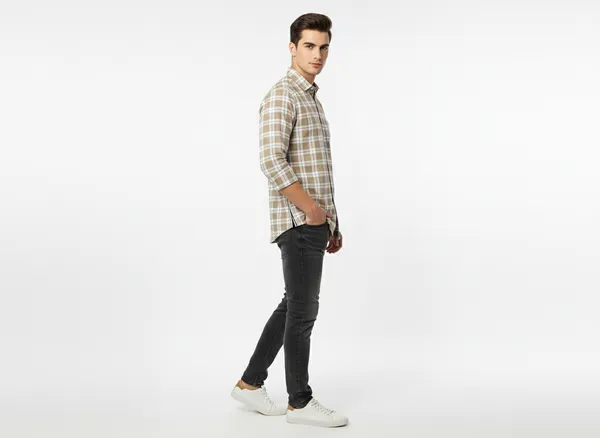 Beige_And_Brown_Blended_Cotton_Shirt_For_Men