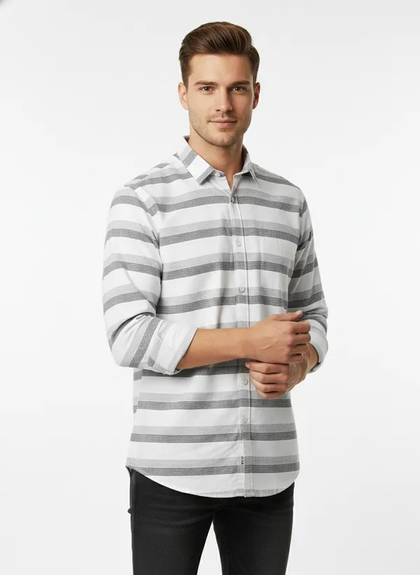 Grey_And_White_Blended_Cotton_Shirt_For_Men