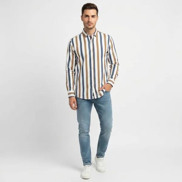 Multicolor_Blended_Cotton_Shirt_For_Men
