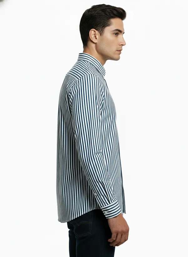 Blue_And_White_Blended_Cotton_Shirt_For_Men