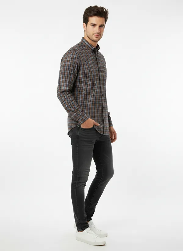 Multicolor_Blended_Cotton_Shirt_For_Men