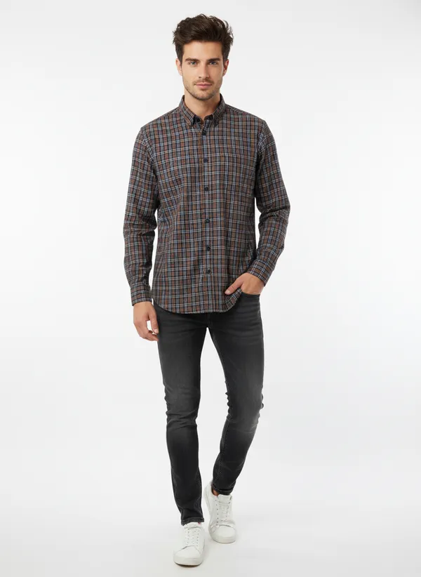 Multicolor_Blended_Cotton_Shirt_For_Men