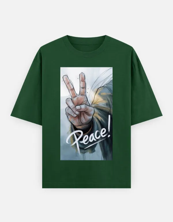 Dark_Green_100%_Cotton_Oversized_T_Shirt_For_Men