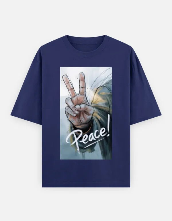 Blue_100%_Cotton_Oversized_T_Shirt_For_Men