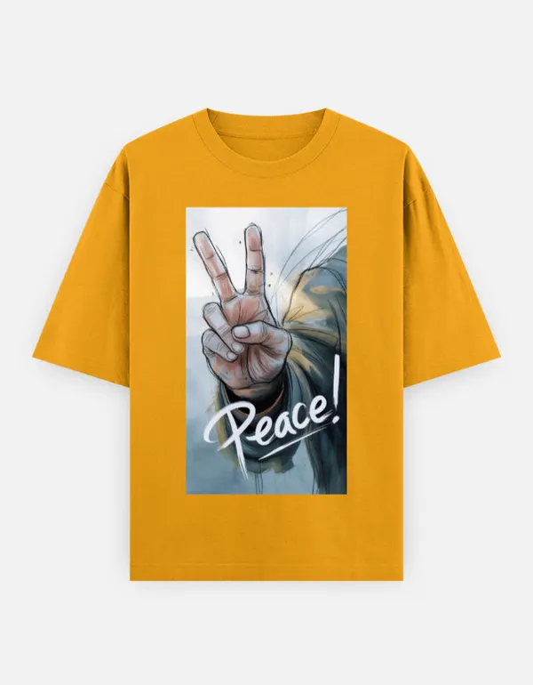 Yellow_100%_Cotton_Oversized_T_Shirt_For_Men