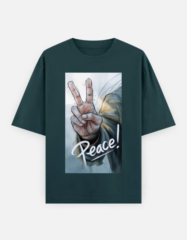 Green_100%_Cotton_Oversized_T_Shirt_For_Men