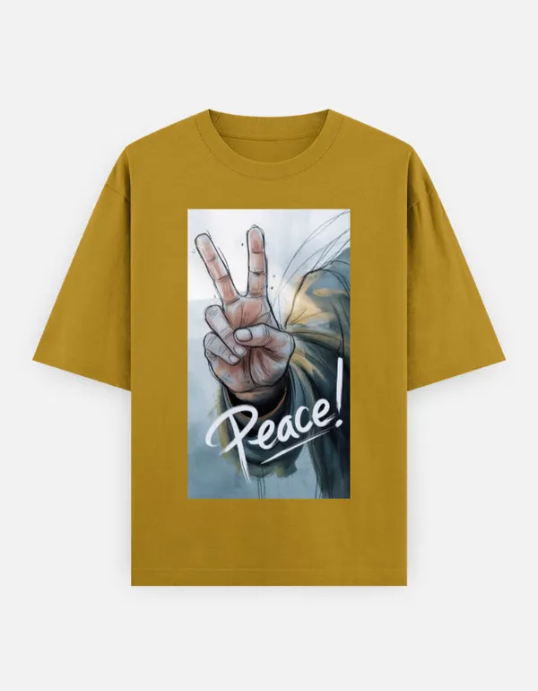 Mustard_Yellow_100%_Cotton_Oversized_T_Shirt_For_Men