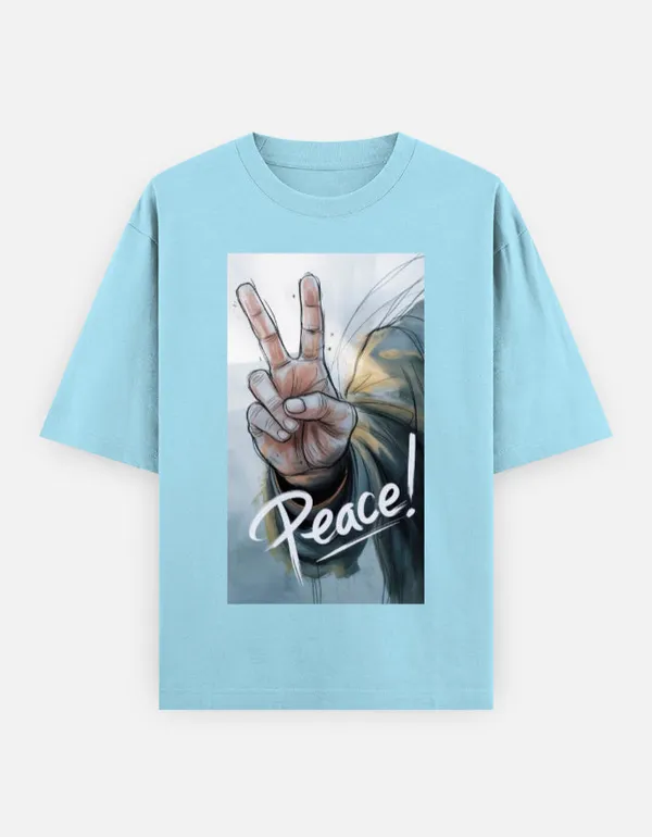 Blue_100%_Cotton_Oversized_T_Shirt_For_Men