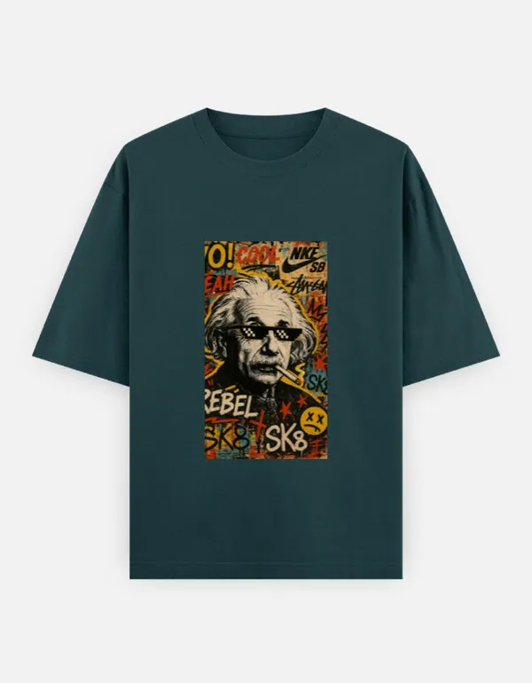Teal_Blue_100%_Cotton_Oversized_T_Shirt_For_Men