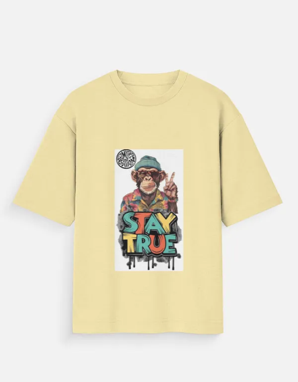 Yellow_100%_Cotton_Oversized_T_Shirt_For_Men
