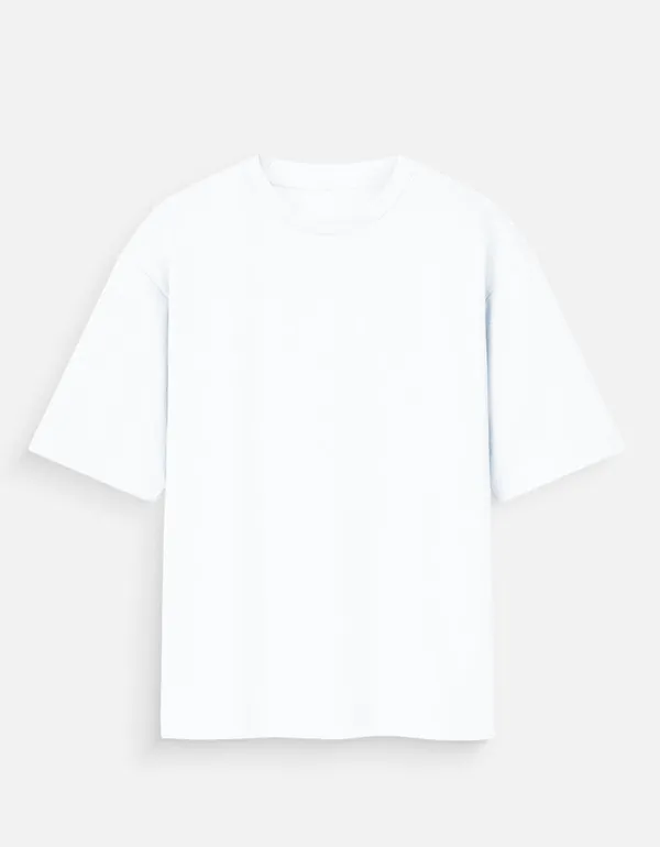 White_100%_Cotton_Oversized_T_Shirt_For_Men
