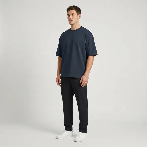 Blue_100%_Cotton_Oversized_T_Shirt_For_Men