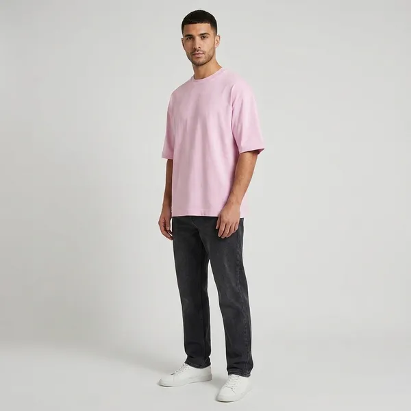 Pink_100%_Cotton_Oversized_T_Shirt_For_Men