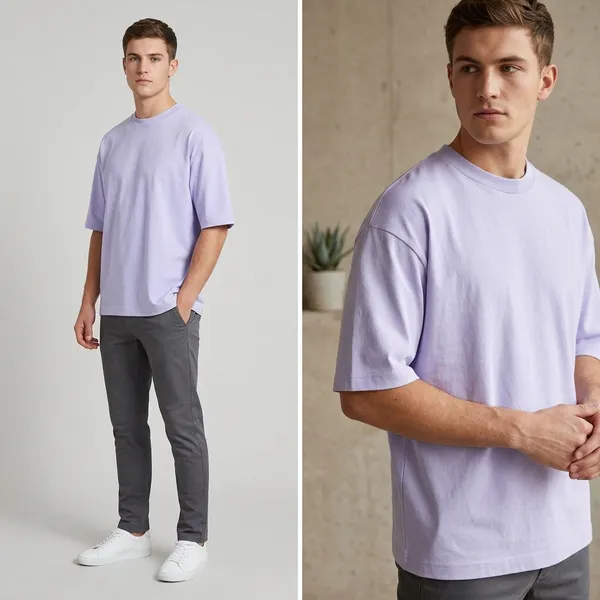 Lavender_100%_Cotton_Oversized_T_Shirt_For_Men