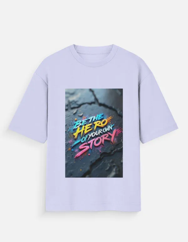 Lavender_100%_Cotton_Oversized_T_Shirt_For_Men