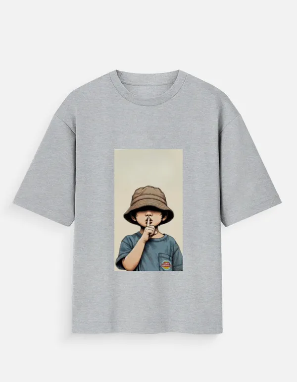 Grey_100%_Cotton_Oversized_T_Shirt_For_Men
