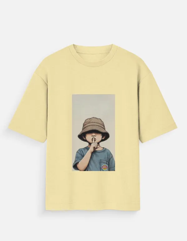 Yellow_100%_Cotton_Oversized_T_Shirt_For_Men