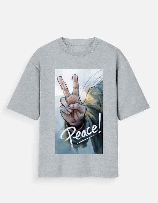 Grey_100%_Cotton_Oversized_T_Shirt_For_Men