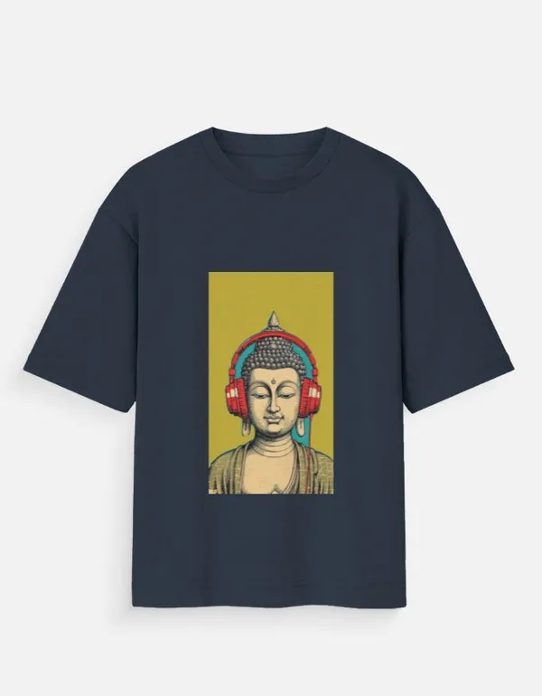 Blue_100%_Cotton_Oversized_T_Shirt_For_Men