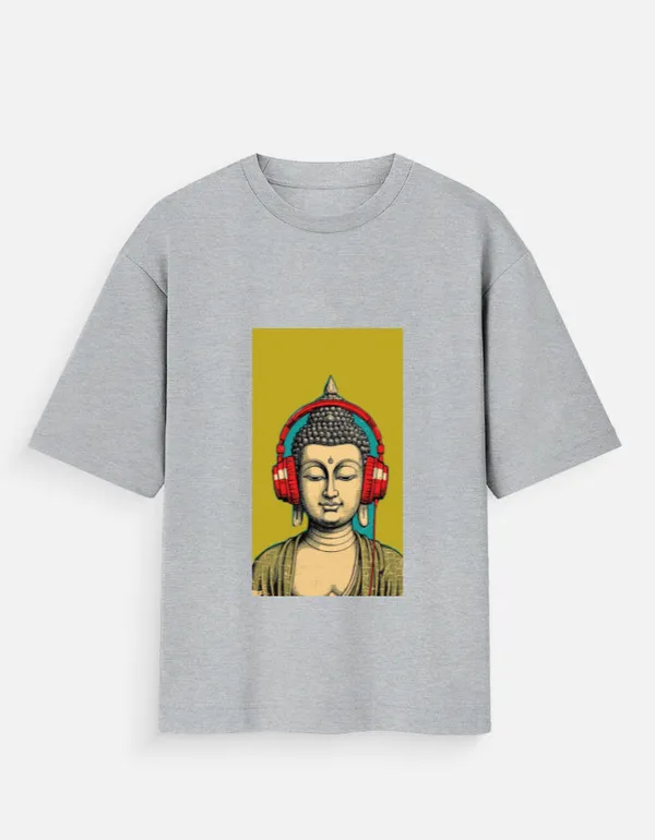 Grey_100%_Cotton_Oversized_T_Shirt_For_Men