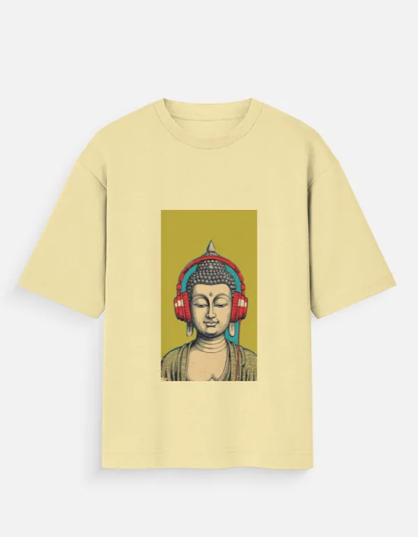 Yellow_100%_Cotton_Oversized_T_Shirt_For_Men