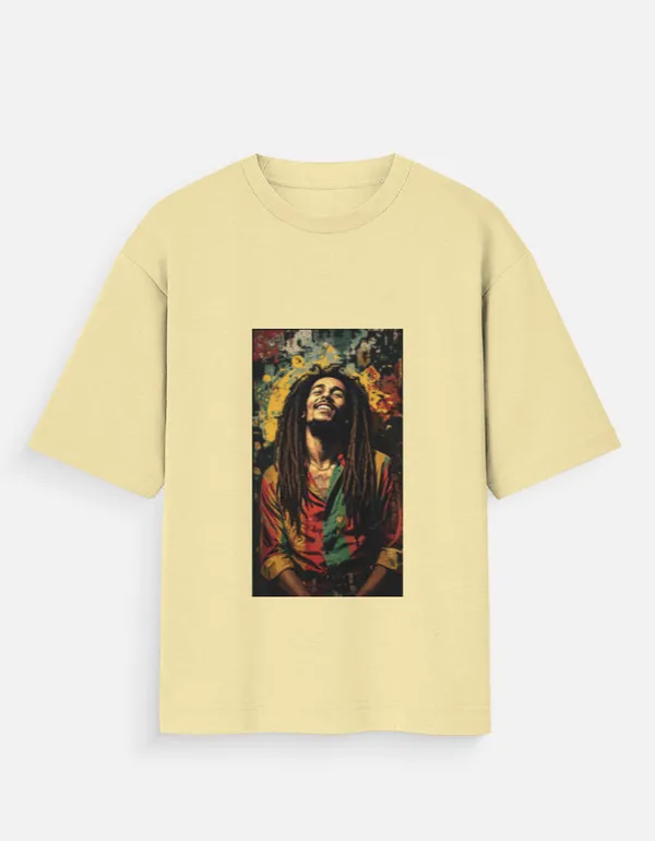 Yellow_100%_Cotton_Oversized_T_Shirt_For_Men