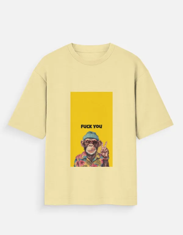 Yellow_100%_Cotton_Oversized_T_Shirt_For_Men
