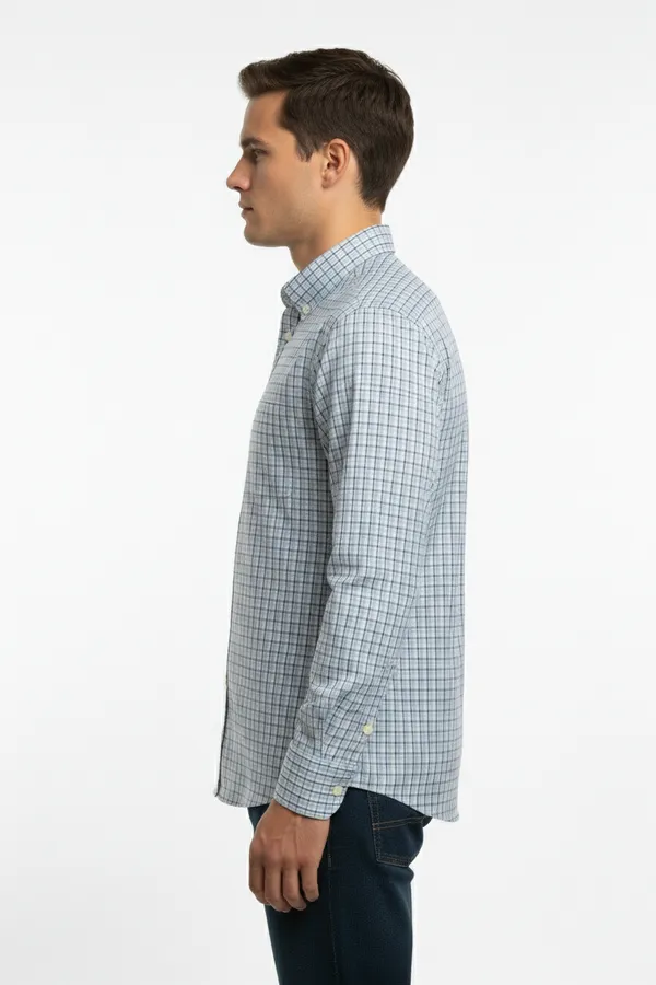 Blue_And_White_Blended_Cotton_Shirt_For_Men