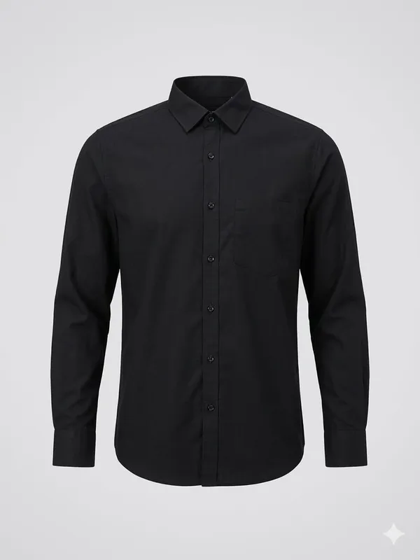 Black_Blended_Cotton_Shirt_For_Men