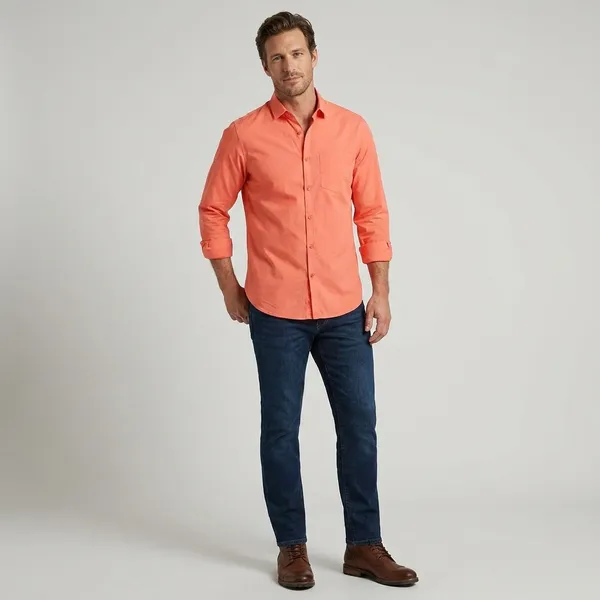 Coral_Blended_Cotton_Shirt_For_Men