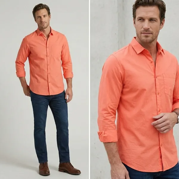 Coral_Blended_Cotton_Shirt_For_Men