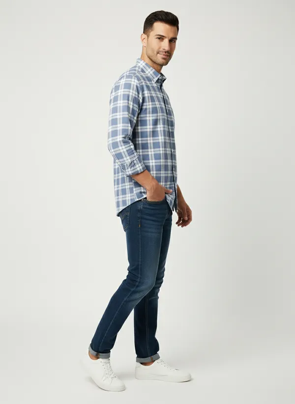 Blue_And_White_Blended_Cotton_Shirt_For_Men