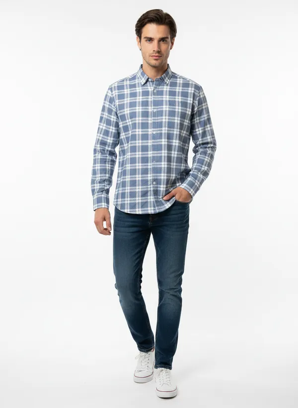 Multicolor_Blended_Cotton_Shirt_For_Men