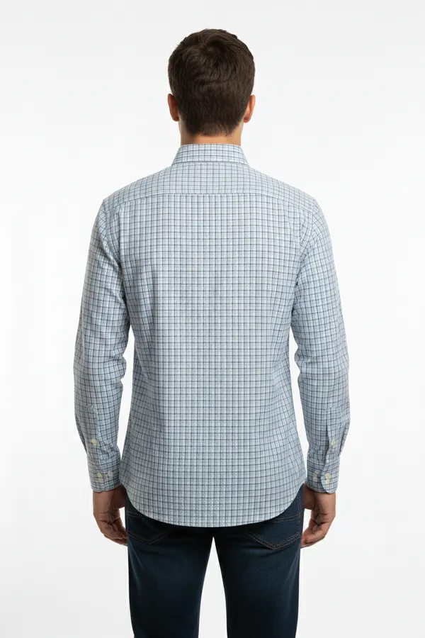 Blue_And_White_Blended_Cotton_Shirt_For_Men