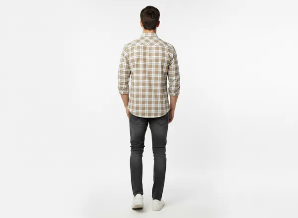Beige_And_Brown_Blended_Cotton_Shirt_For_Men