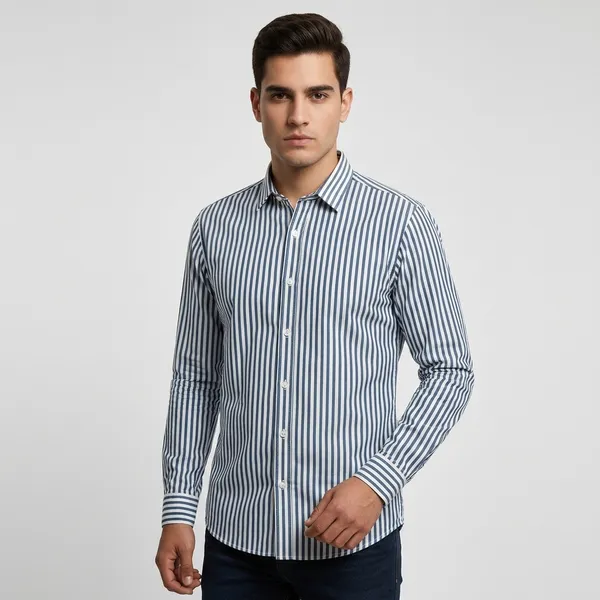Blue_And_White_Blended_Cotton_Shirt_For_Men