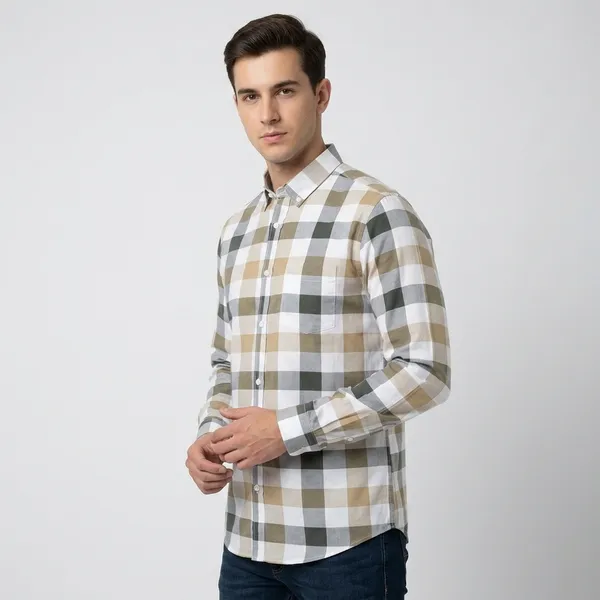 Multicolor_Blended_Cotton_Shirt_For_Men
