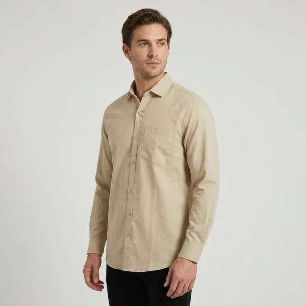 Beige_Blended_Cotton_Shirt_For_Men