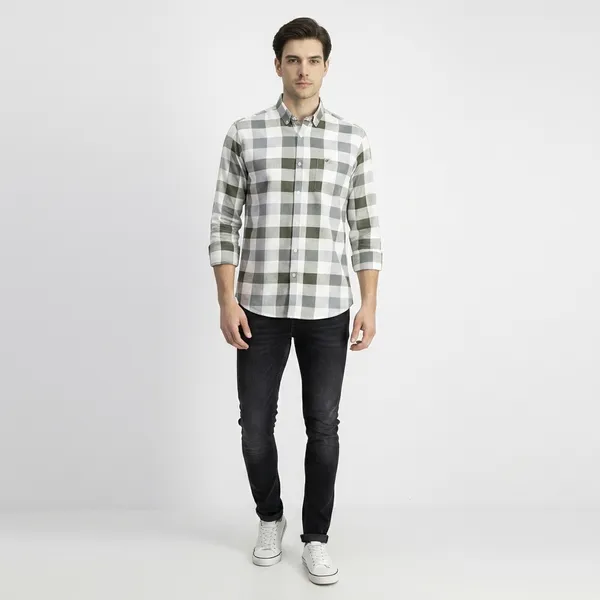 Grey_And_White_Blended_Cotton_Shirt_For_Men