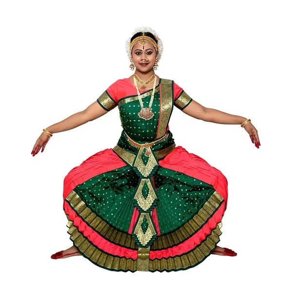 Green_&_Pink_Silk_Blend_Bharatanatyam_Costume_For_Women