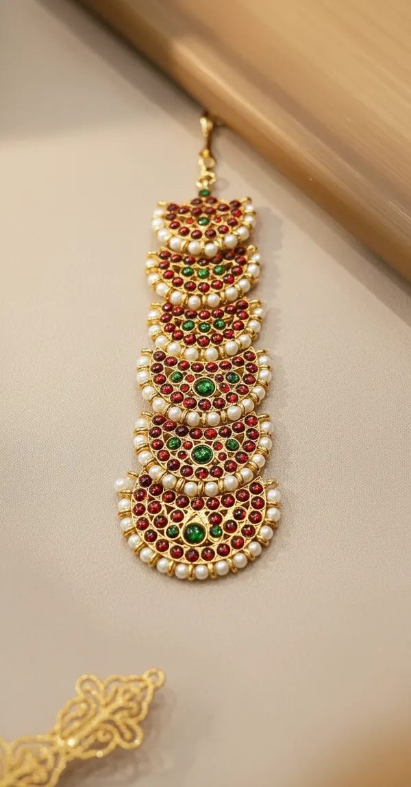 Gold_Alloy_Kundan_Red_Green_Stone_Maang_Tikka_For_Women