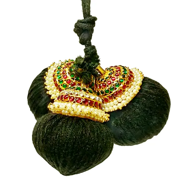 Gold_Alloy_Kemp_Stone_Hair_Kunjalam_With_Pearls_For_Women