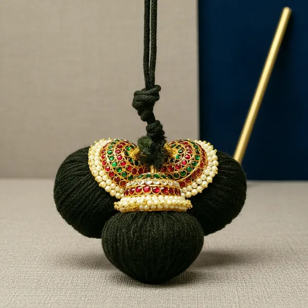Gold_Alloy_Kemp_Stone_Hair_Kunjalam_With_Pearls_For_Women